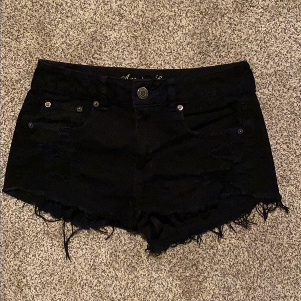 Womens American Eagle Black Stretch Short Shorts